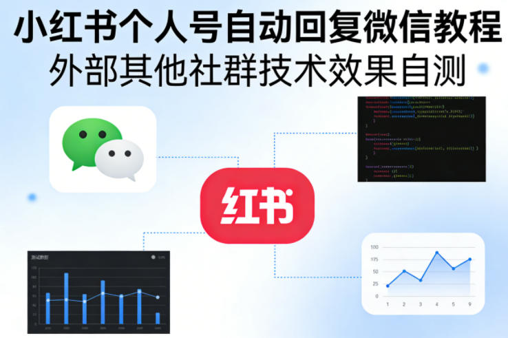 小红书个人号自动回复微信教程,外部其他社群技术,效果自测-亮剑学堂